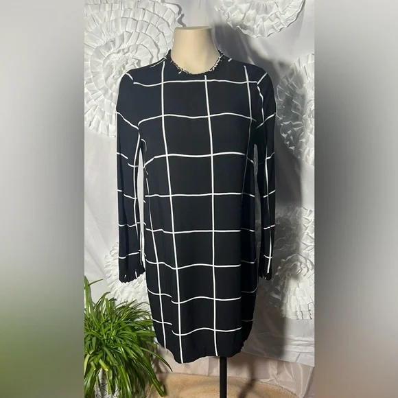 H&M long sleeve shirt dress high neck - Picture 2 of 10